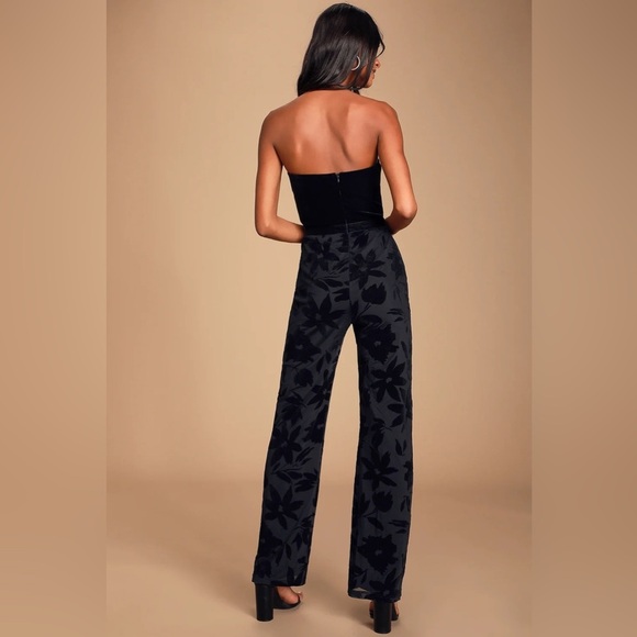LULU’S Love About It Black Velvet Strapless Jumpsuit - Picture 5 of 6
